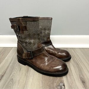 Janet Sport Boots Women’s 39 Polacco Brixton Brown‎ Leather Sport Biker